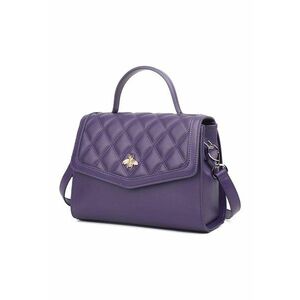 Geanta crossbody matlasata din piele cu clapa imagine