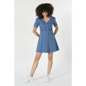 Rochie mini evazata din denim imagine
