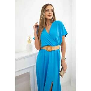 Rochie lunga cu o curea in talie - imagine