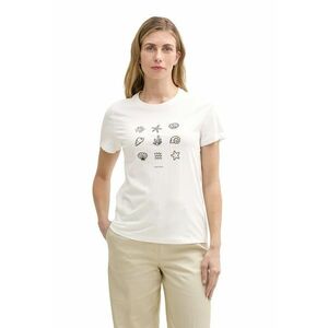 Tricou cu imprimeu si decolteu la baza gatului imagine