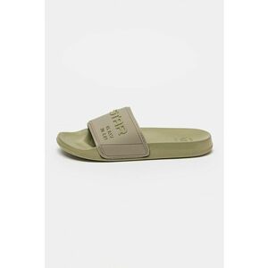 Papuci din piele ecologica cu logo in relief Cart imagine