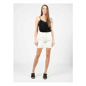 Pantaloni scurti din piele ecologica cu terminatii nefinisate Susan - imagine