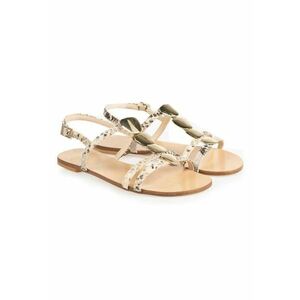 Sandale din piele cu model cu reptila - imagine
