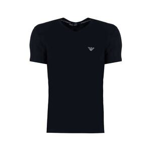 Tricou cu decolteu in V si detaliu logo - imagine