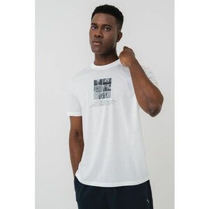 Tricou din bumbac cu imprimeu logo si foto imagine