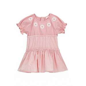 Rochie cu model in carouri si fermoar imagine