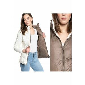 Jacheta de iarna pentru femei - ADELE REVERSIBLE JACKET - Poliamida - Bej/Alb imagine