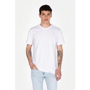 Tricou din amestec de bumbac cu decolteu la baza gatului imagine