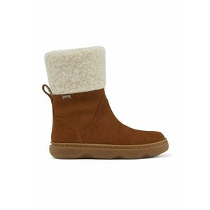 Cizme mid-calf de piele cu insertie de blana sintetica Kiddo 619 imagine