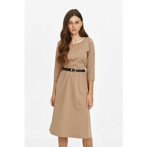 Rochie midi cu o curea impletita in talie imagine