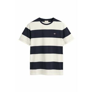 Tricou cu decolteu la baza gatului si model in dungi imagine