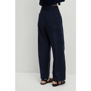 Pantaloni drepti din amestec de in imagine