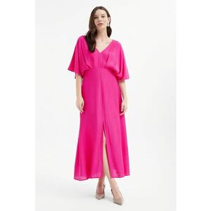 Rochie cu slit frontal si decolteu in V imagine