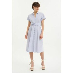 Rochie-camasa in dungi cu un cordon in talie imagine