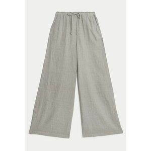 Pantaloni din in cu croiala ampla imagine