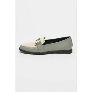 Pantofi loafer de piele cu segment frontal din material textil imagine