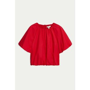 Top crop be bumbac cu model bufant imagine