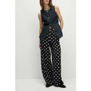 Pantaloni cu croiala dreapta si animal print imagine