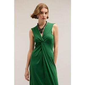 Rochie midi cu decolteu in V imagine