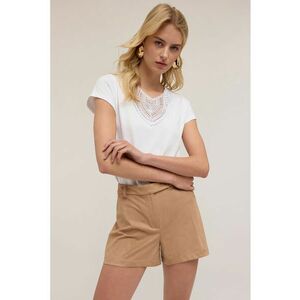 Tricou din bumbac cu insertie crosetata imagine