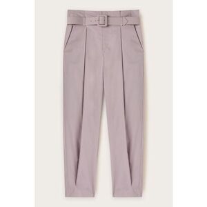 Pantaloni crop conici cu pliuri frontale imagine