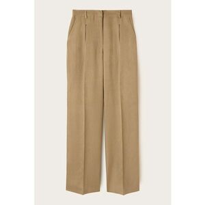 Pantaloni din amestec de in cu talie inalta imagine