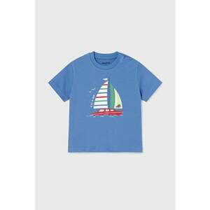 Tricou de bumbac cu imprimeu - Albastru - imagine