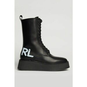 Ghete wedge de piele cu logo imagine