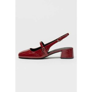 Pantofi de piele cu toc si varf patrat imagine