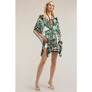 Rochie scurta de plaja cu decolteu in V imagine