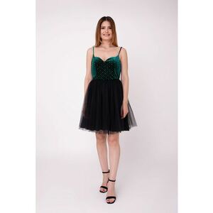 Rochie scurta evazata cu funda pe partea din spate Bloom imagine