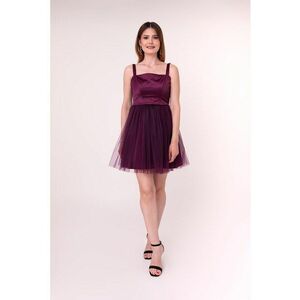 Rochie scurta evazata Dark Orchid imagine