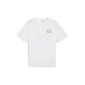 Tricou cu decolteu la baza gatului si imprimeu grafic imagine