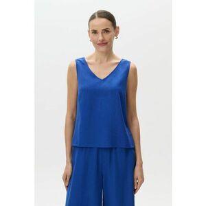 Bluza fara maneci din amestec de in cu decolteu in V imagine