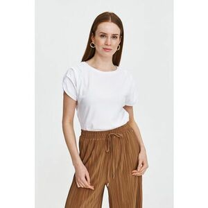 Tricou uni cu pliuri imagine