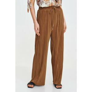 Pantaloni evazati cu snur in talie imagine