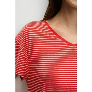 Tricou din amestec de modal cu decolteu in V imagine