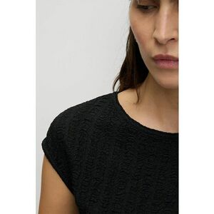 Tricou texturat cu decolteu la baza gatului imagine