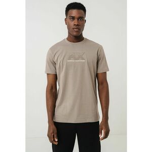Tricou din bumbac cu logo in relief imagine