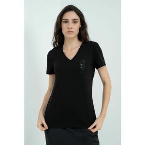 Tricou regular fit cu decolteu in V imagine