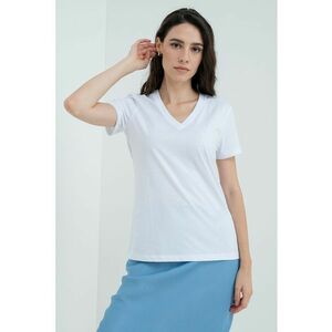 Tricou regular fit cu decolteu in V imagine