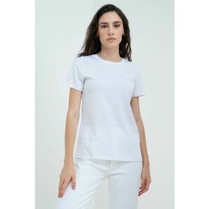 Tricou de bumbac cu decolteu la baza gatului imagine