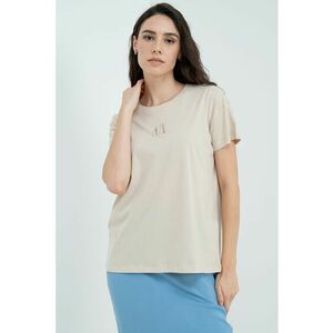 Tricou de bumbac cu maneci cazute imagine