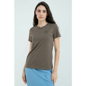 Tricou de bumbac cu decolteu la baza gatului imagine