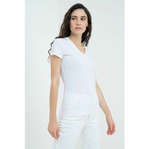 Tricou slim fit cu decolteu in V imagine
