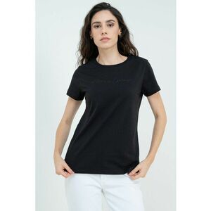 Tricou de bumbac cu decolteu la baza gatului imagine