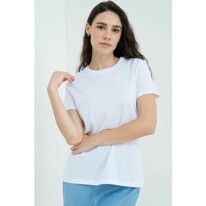 Tricou de bumbac cu decolteu la baza gatului imagine
