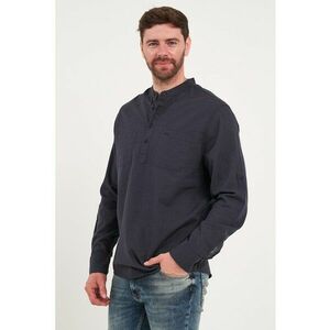 Camasa cu guler henley si buzunare pe piept imagine