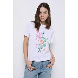 Tricou de bumbac cu imprimeu floral imagine