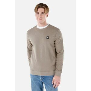 Bluza de trening texturata cu decolteu la baza gatului - Bej imagine